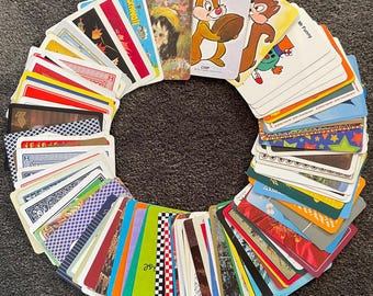 100 PCS Vintage & Modern Playing Swap Cards: Collector Lot (no duplicates), Crafts, Scrapbook Embellishments, Gift Tags, Trade Card