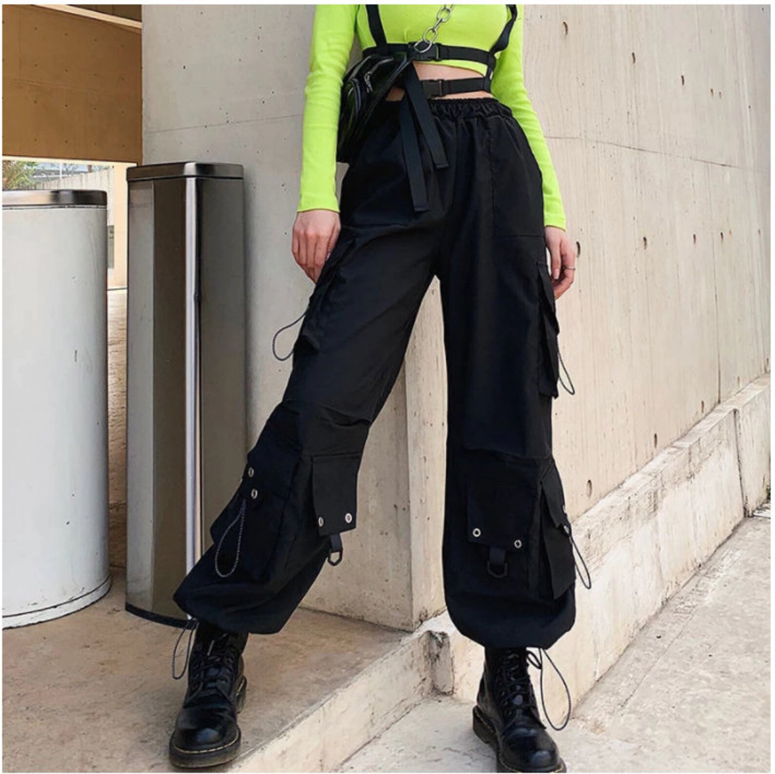 Gothic Cargo Pants Women Korean Fashion Spring 2021 Harajuku Etsy