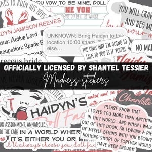 Madness stickers | OFFICIALLY LICENSED | Shantel Tessier | booktok
