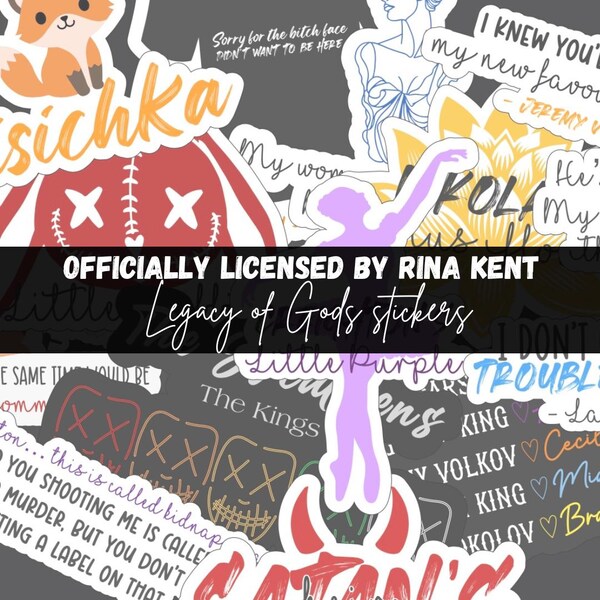 Legacy of Gods Stickers | OFFICIALLY LICENSED | Rina Kent | The Heathens