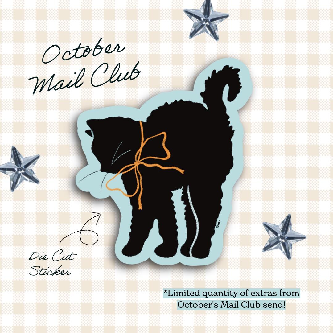 Black Cat Sticker: Retro Vinyl Die Cut Decal - Etsy