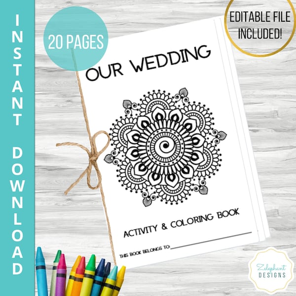 Indian Wedding Activity and Coloring Booklet