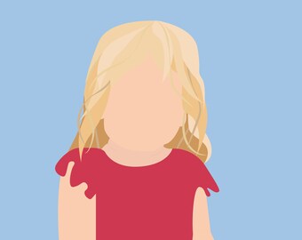1 Person Custom Modern Portrait - Digital Download