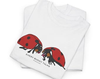 Every Buggy Talks Unisex Tee, Cute Ladybug Shirt, Insect Lover Gift, Summer Fashion Tee, Nature Enthusiast Wear