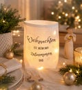 Weihnachten Lichttüte, Lichterbeutel, Wichteln Geschenk Stoffwindlicht mit Spruch, Frohe Weihnachten, Weihnachtsdeko Geschenkidee , shabby