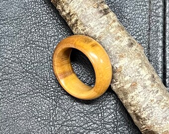 Wild Plum Wood Ring, Size 8