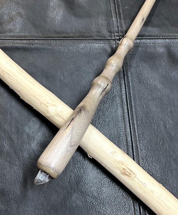 14” Supreme Crepe Myrtle Wand With Crystal, Ebonized - Etsy
