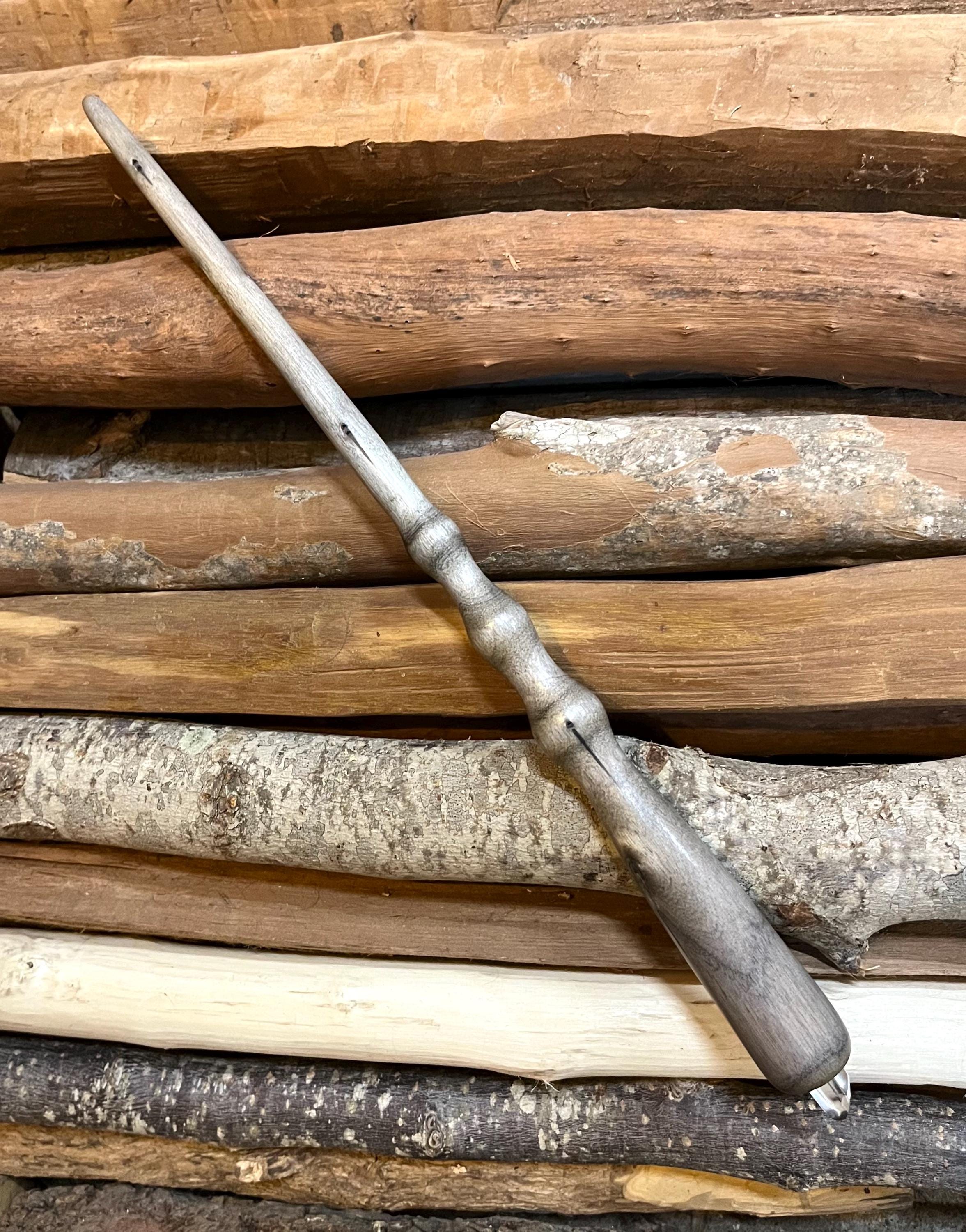 14” Supreme Crepe Myrtle Wand With Crystal, Ebonized - Etsy
