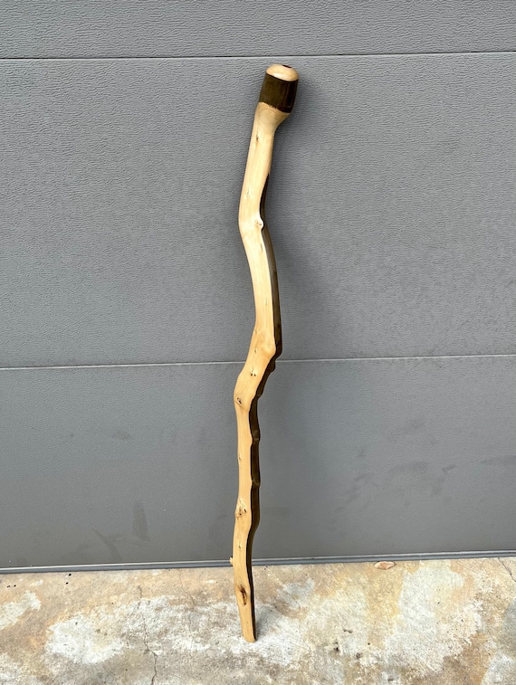 43” Walking Stick, Serpentine Cross Section, Alchemy Series
