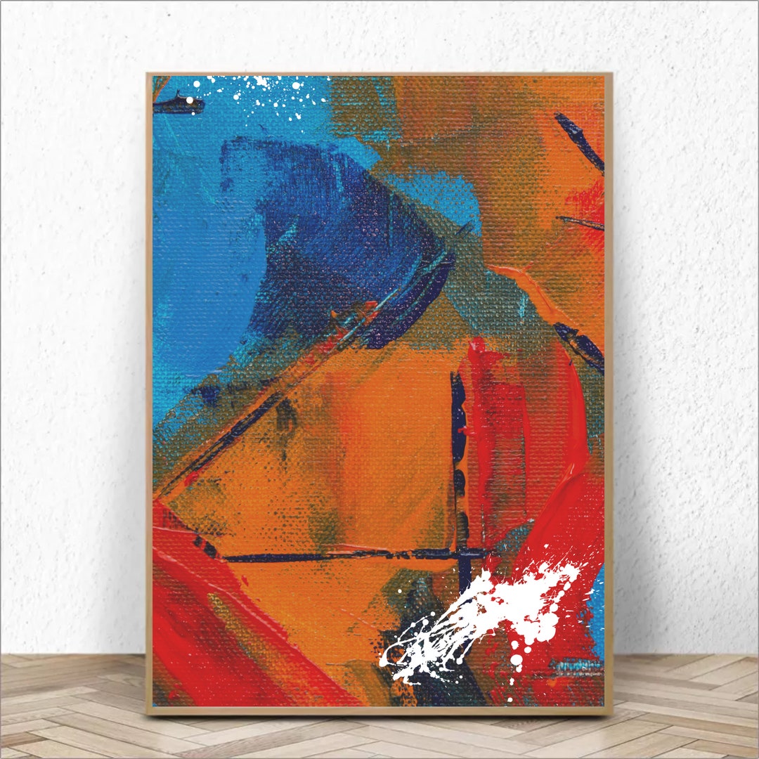 Abstract Print Abstract Art Print, Wall Art, Colorful Abstract Wall Print, Mid Century ...