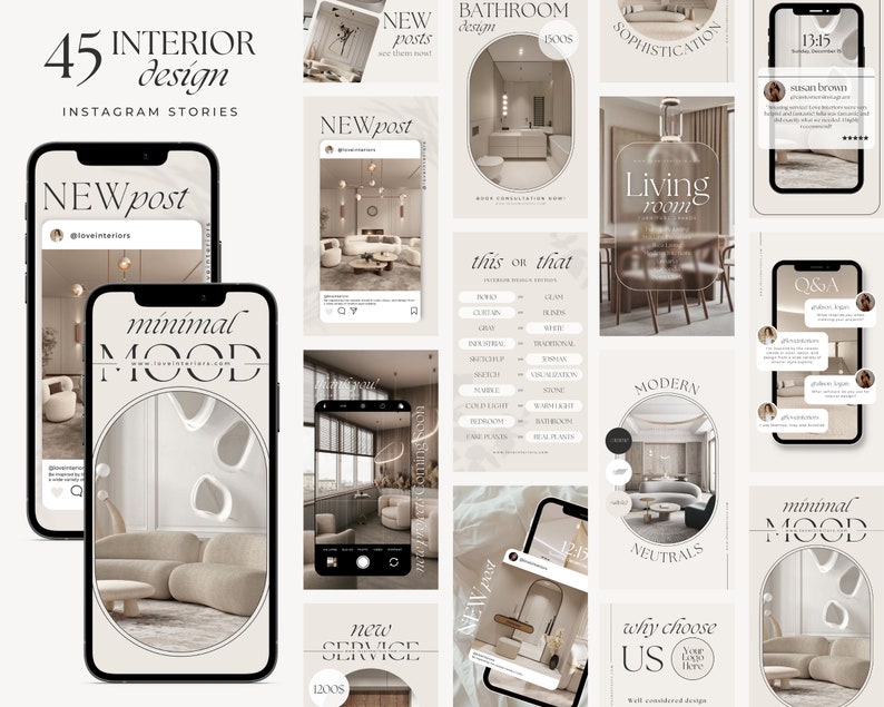 Interior Design Instagram Stories Canva Templates for Architect ...