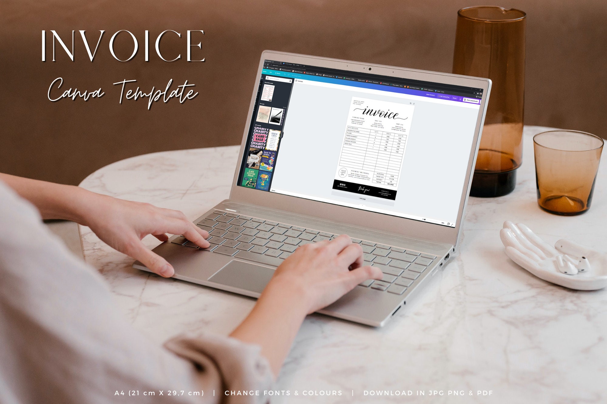 Invoice Template / Wedding Florist Business Form / Editable Billing ...