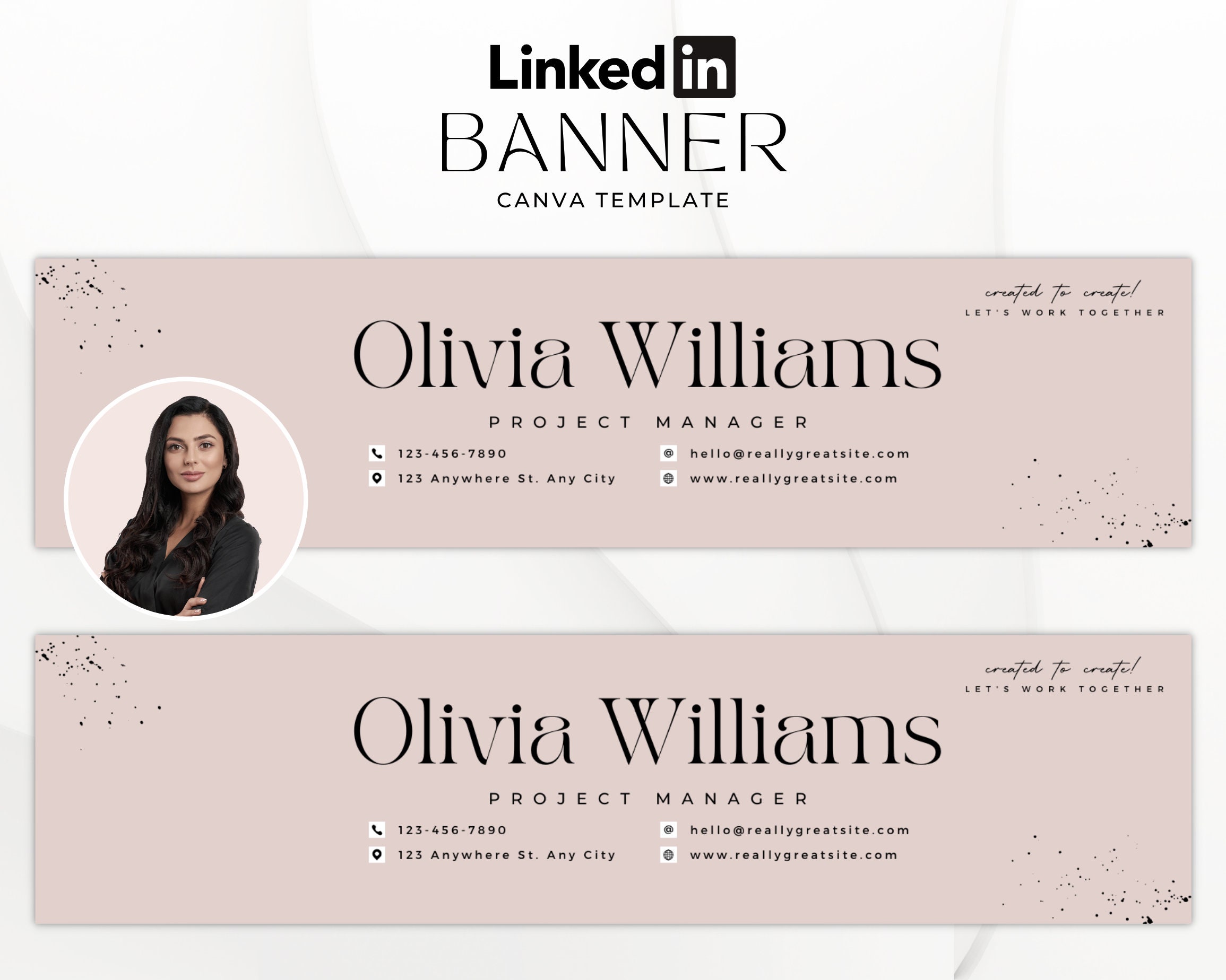Linkedin Banner DIY Canva Template Professional Linkedin Background 