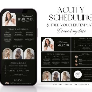 Booking Site Template / Acuity Scheduling Template / Hairdresser Acuity Site Canva Template / Booking Website / Online Appointments Template