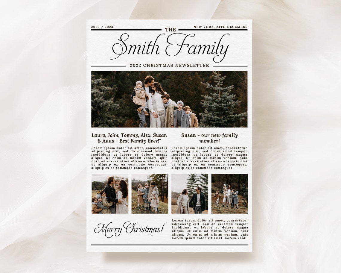 Family Year in Review Bundle / Canva Templates / Christmas Newsletter ...