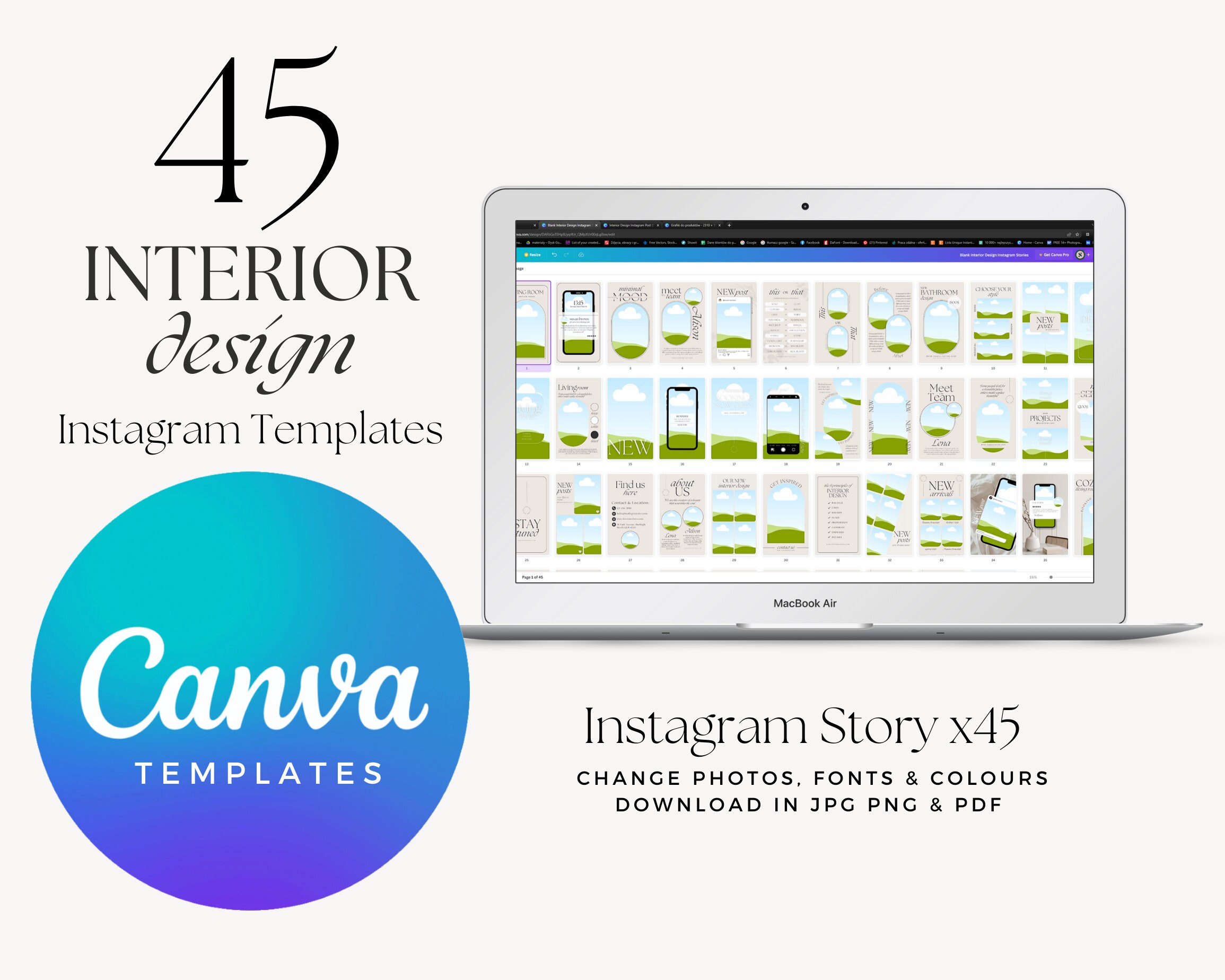 Interior Design Instagram Stories Canva Templates for Architect ...
