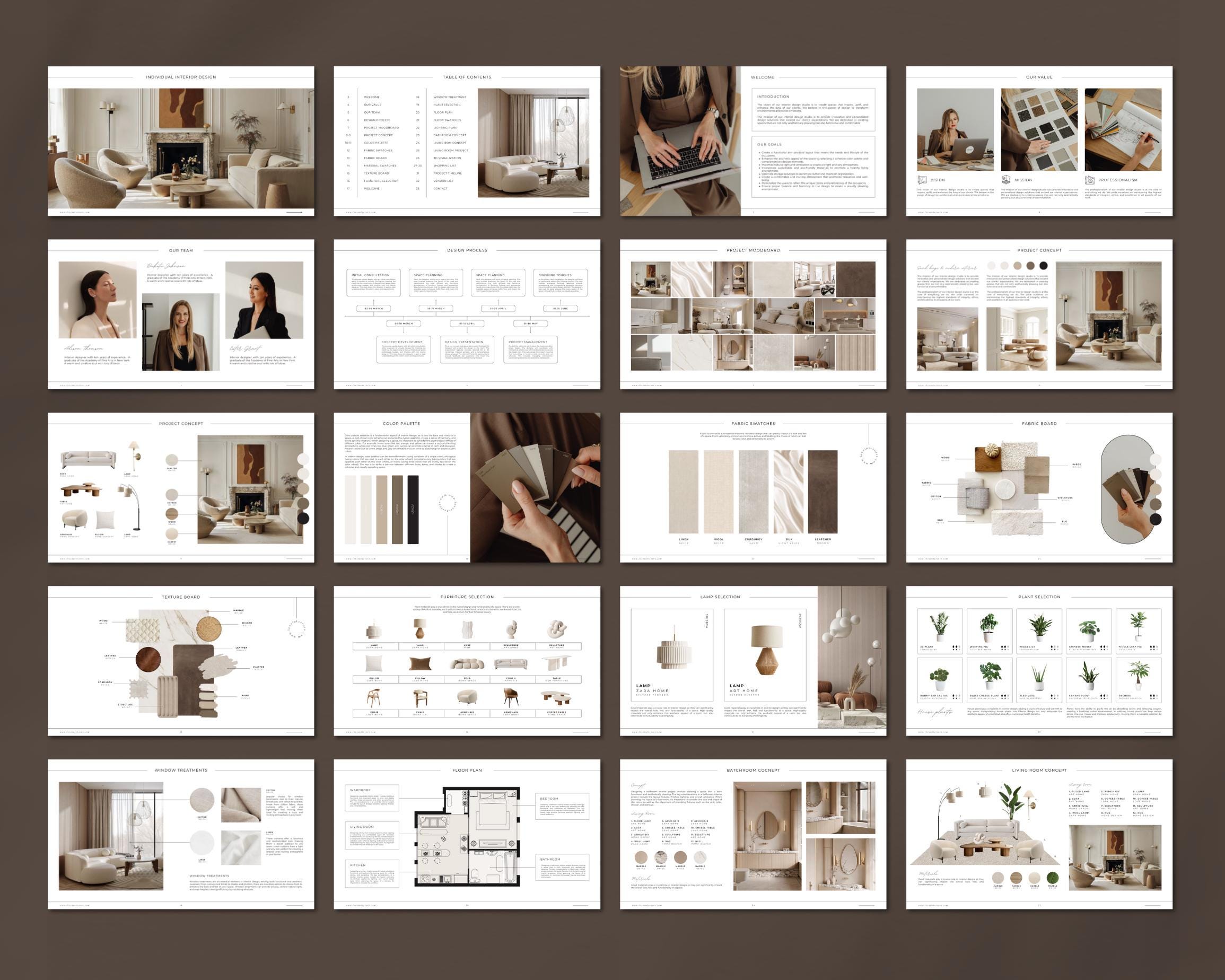 Interior Design Presentation Template / Client Presentation / Canva ...