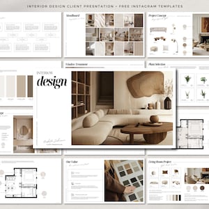 Modèle de présentation de décoration d'intérieur/Présentation client ...