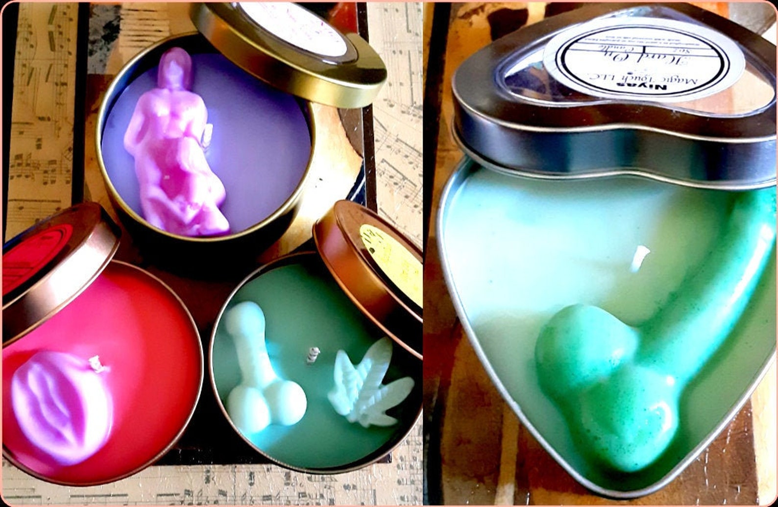 Adult Candles with Naughty Wax Melts/ gag gifts/ light Etsy