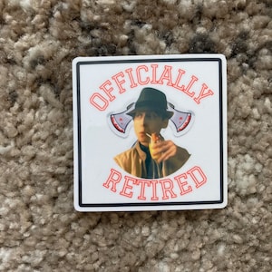 Five Hargreeves “Officially Retired” The Umbrella Academy Vinyl Sticker