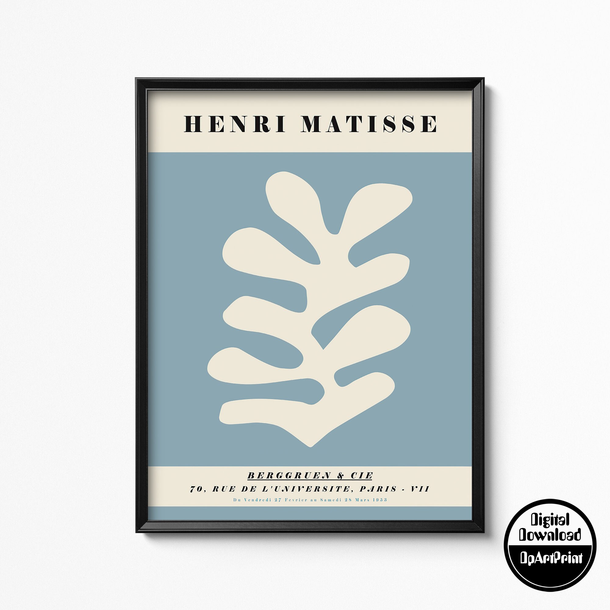 Matisse Print Exhibition Poster Matisse Poster Printable Etsy