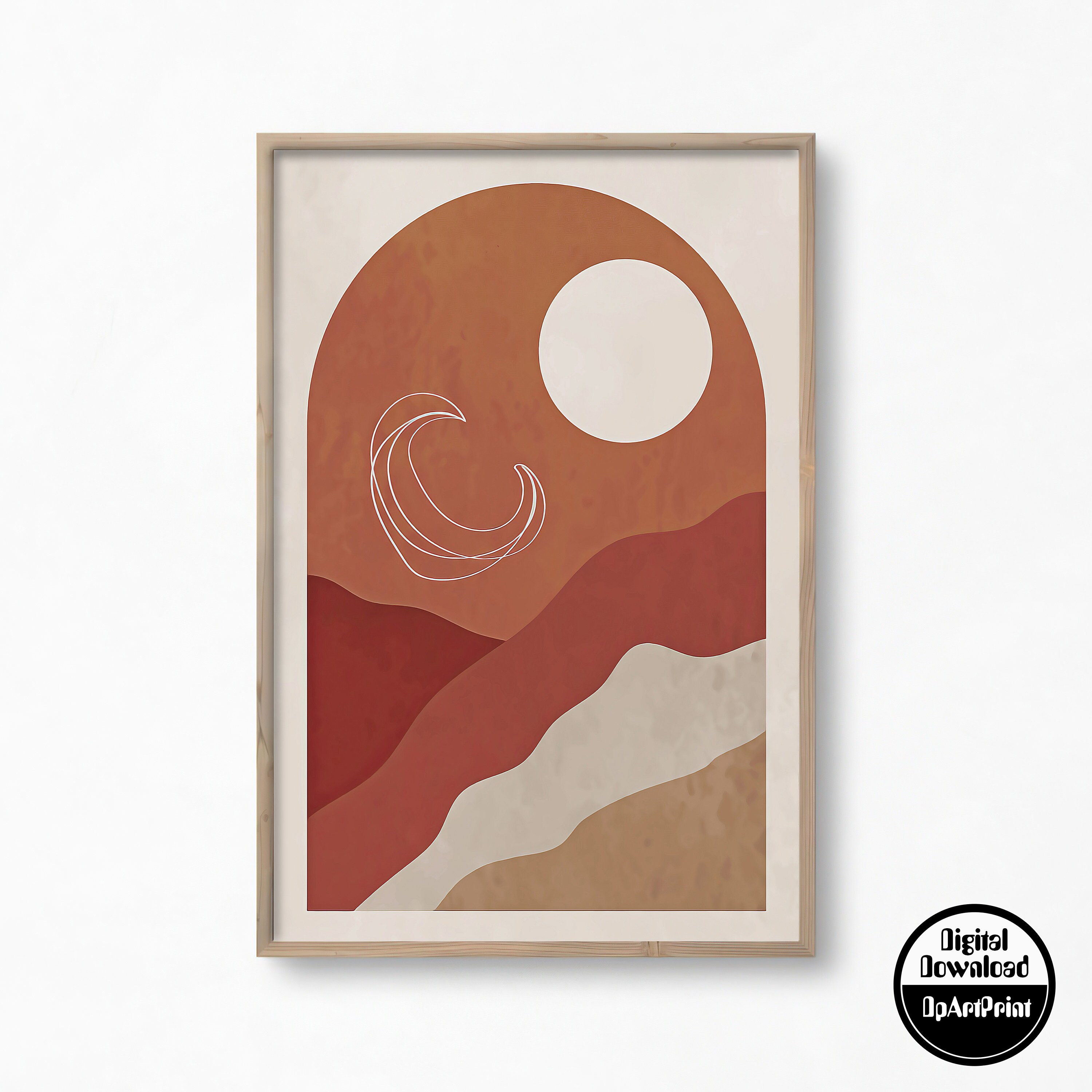 Boho Art Set of 6 Prints Boho Wall Art Abstract Gallery Wall Etsy