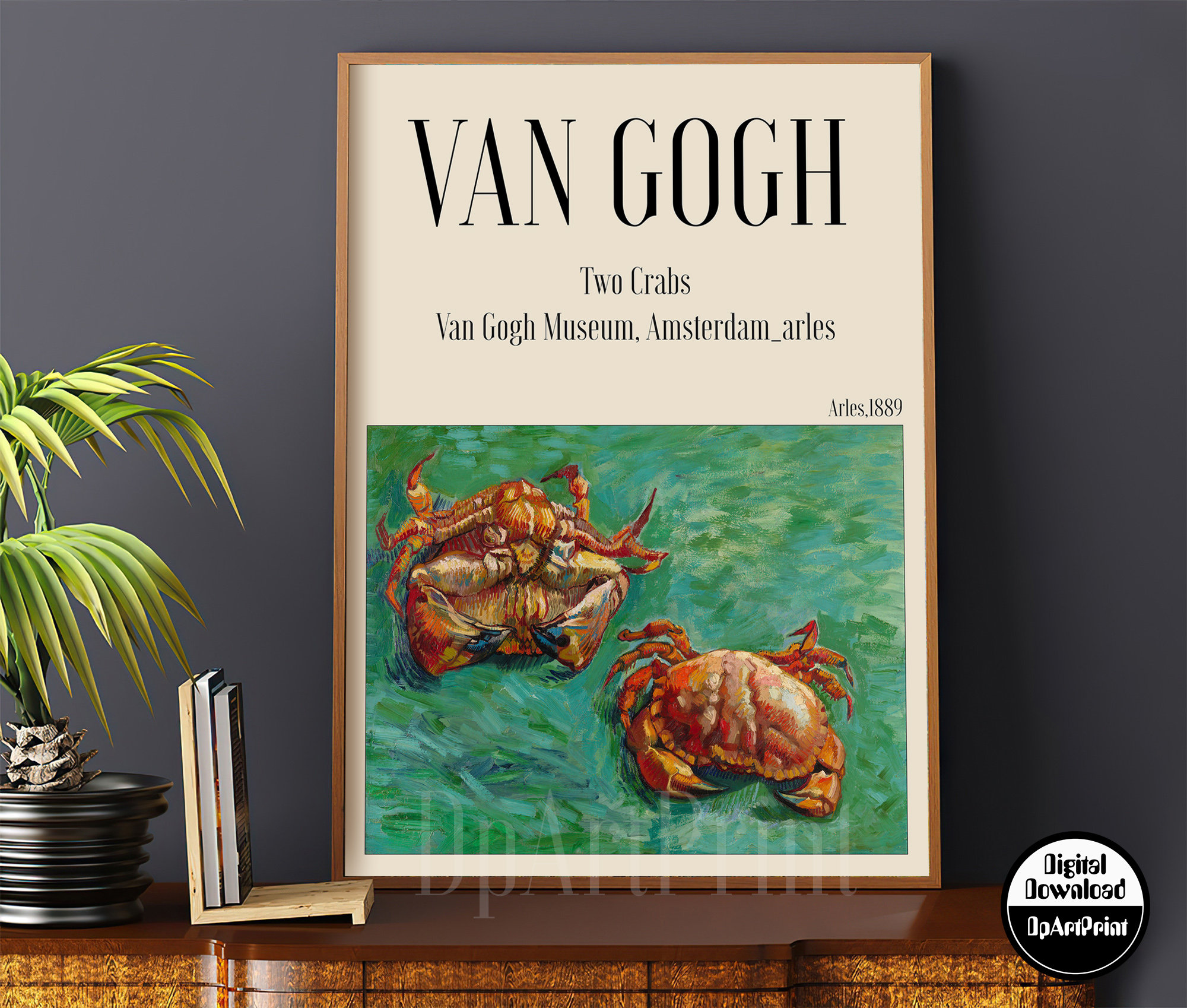 Van Gogh Print Two Crabs 1889 Exhibition Poster - Etsy