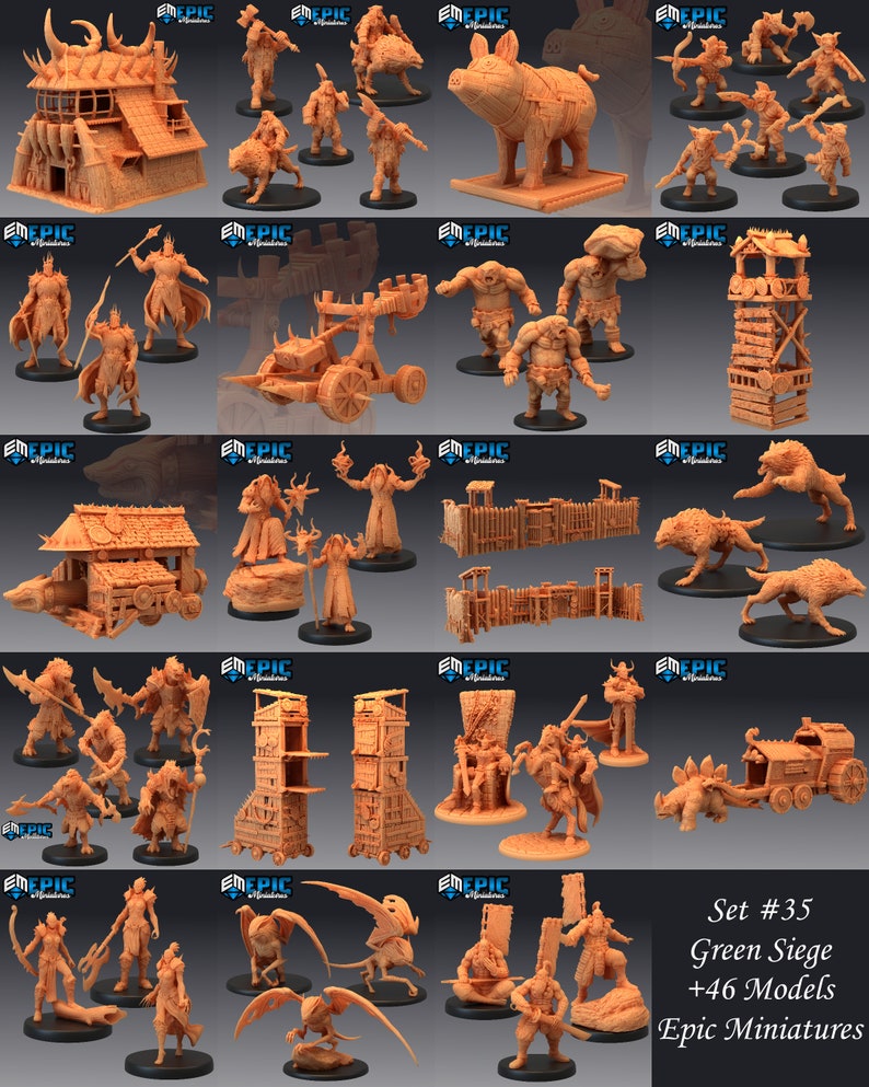 Orc Shaman 28mm Scale Green Siege Epic Miniatures Etsy Australia