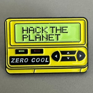 HACK THE PLANET Pager Pin