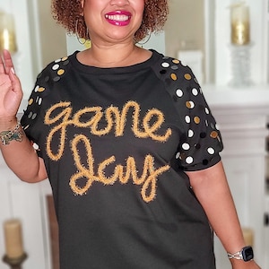 Game Day Women Top -Black