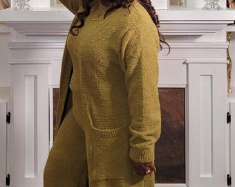 Cozy Luxe 3-Piece Boucle Women Set