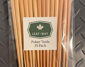 Wooden Pokers for Rolling Papers - 25 Pack
