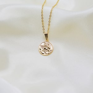 Medaillon Engel Charm Halskette