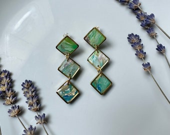 Square dangle earrings