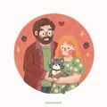 Custom Couple Portrait | Hand-Drawn Family & Pet Illustration (Digital File) product logo
