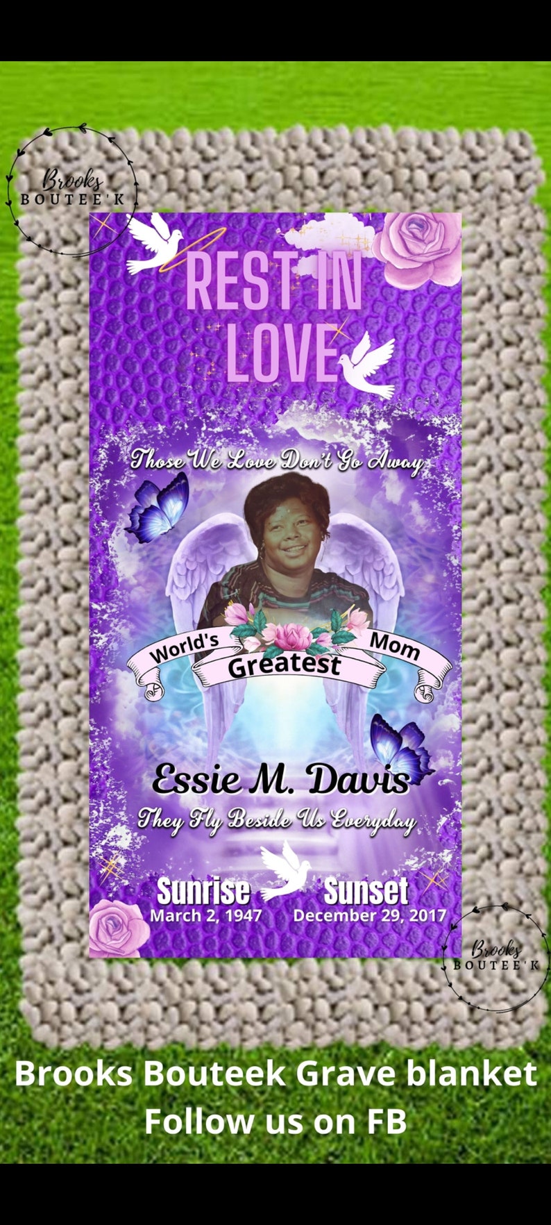 Grave Blanket for Cemetery Etsy