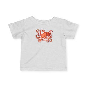 Cute Octopus Infant Tee, Baby T-Shirt, Kids Gift, Toddler Apparel, Ocean Theme, Nursery Clothes, Summer Wear