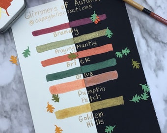 Glimmers of Autumn - Handmade Watercolor - 6 Shimmer Set