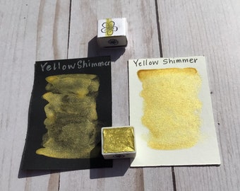 Yellow Shimmer - Handmade Watercolors - Shimmers