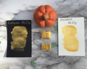 Golden Hills-Handmade Watercolor from Glimmers of Autumn set