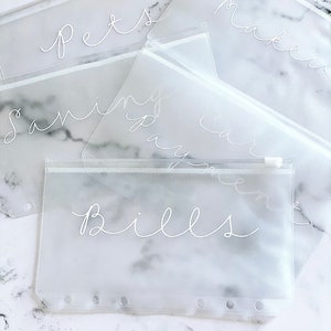 Clear Cash Envelopes A6 | Budgeting | Cash Stuffing | Personalized