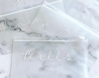 Clear Cash Envelopes A6 | Budgeting | Cash Stuffing | Personalized