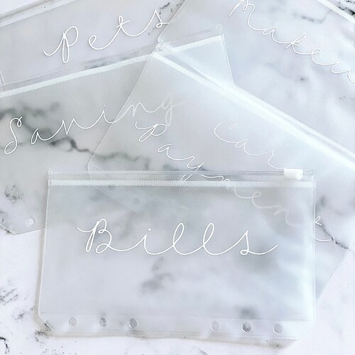 Personalized ADD ON A6 Clear Cash Envelopes W/ Vinyl Etsy