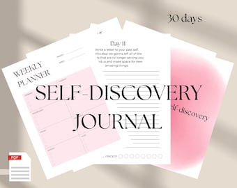 Self Discovery Journal Prompts Printable, Shadow Work Journaling Prompts, Wellness digital journal, Instant Download PDF, Therapy Journal