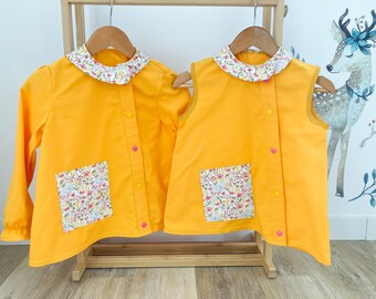 Tablier maternelle enfant , blouse d’écolier, rentrée scolaire