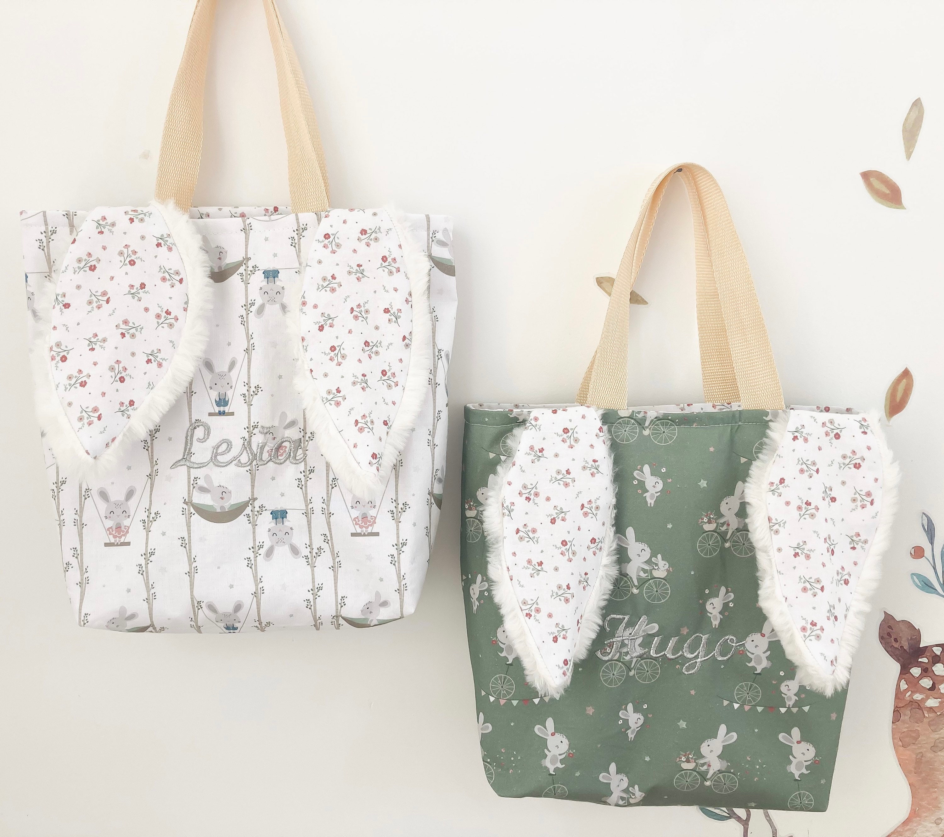 Panier de Pâques Personnalisés Pour La Récolte Des Œufs Pâques