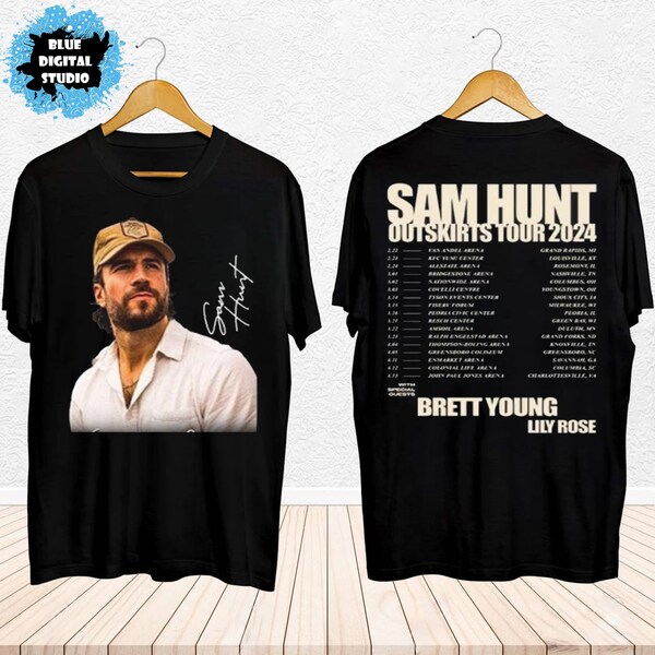 2024 Sam Hunt Outskirts Tour T-Shirt, Sam Hunt 2024 Concert Merch, Sam Hunt Signatures Shirt, Country Music Shirt, Sam Hunt Fan Gift Shirt