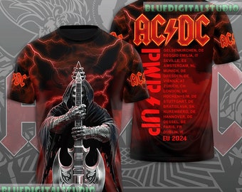 2024 Camisa ACDC Pwr Up World Tour, Camisa gráfica ACDC de la banda de rock, Regalo de fan de la banda ACDC, Acdc Merch, Camisa Vinatge de los años 90 de Acdc Band, Camisa Acdc