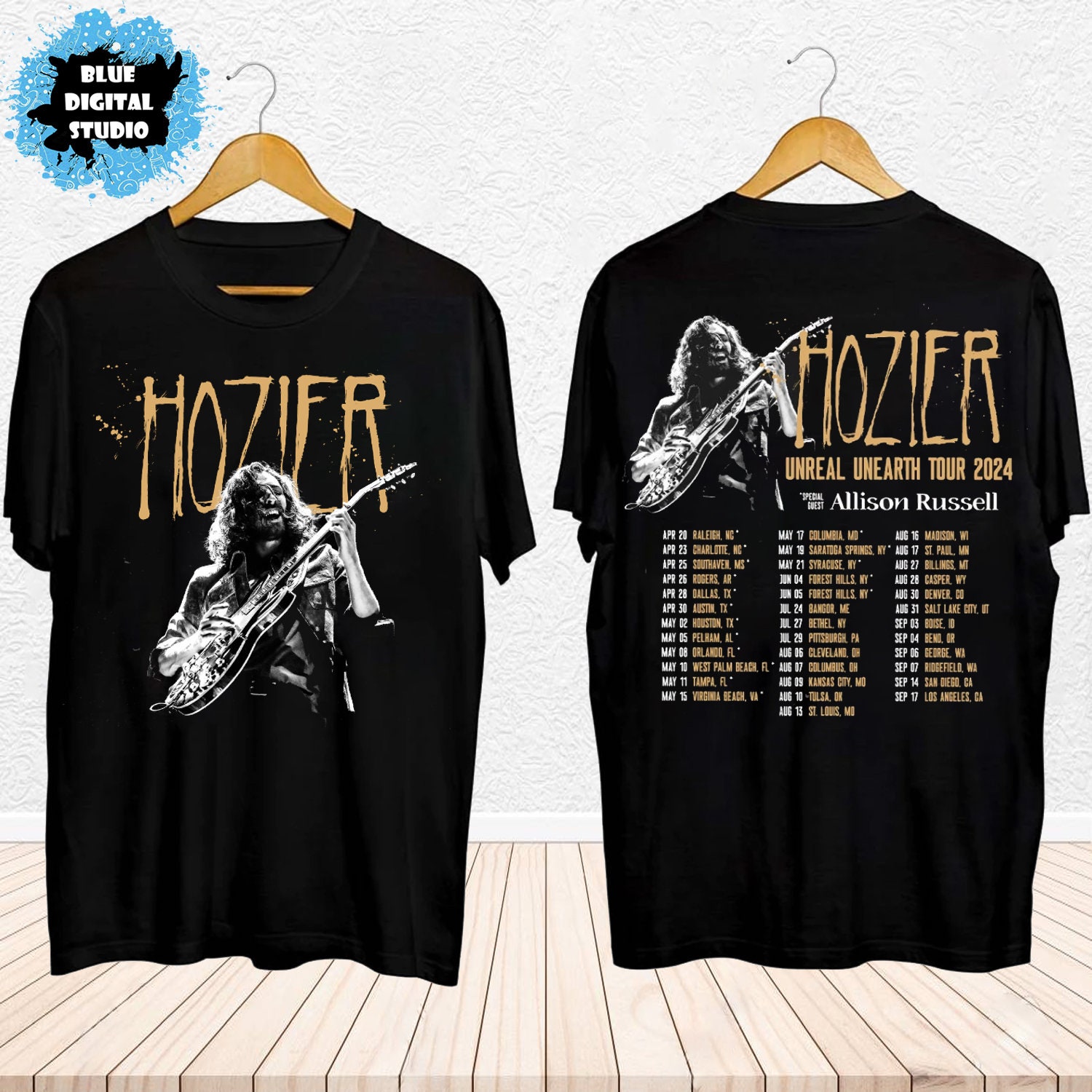 Hozier Unreal Unearth Tour 2024 Shirt, 2024 Hozier Tour Unisex Shirt