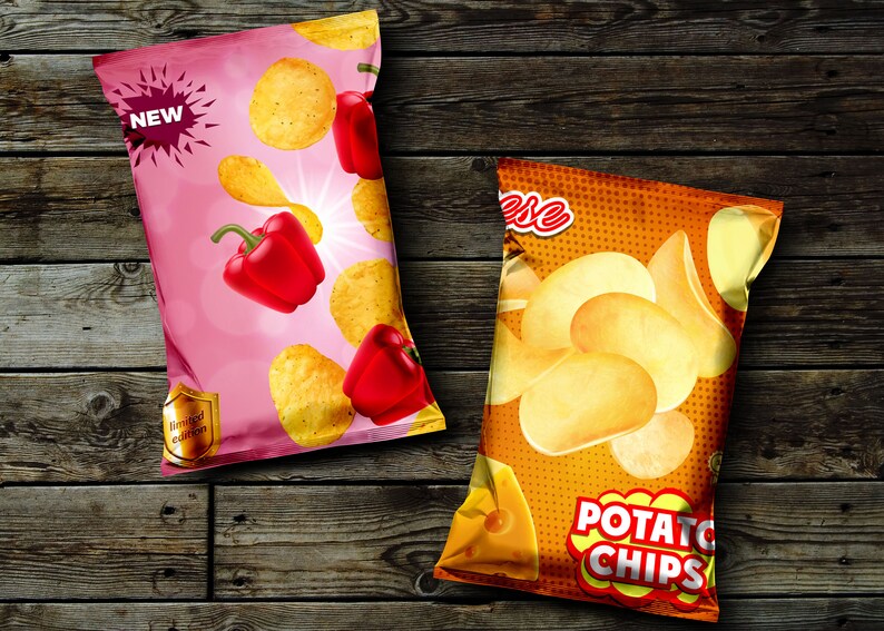Potato Chip Bag Label Mockup Etsy
